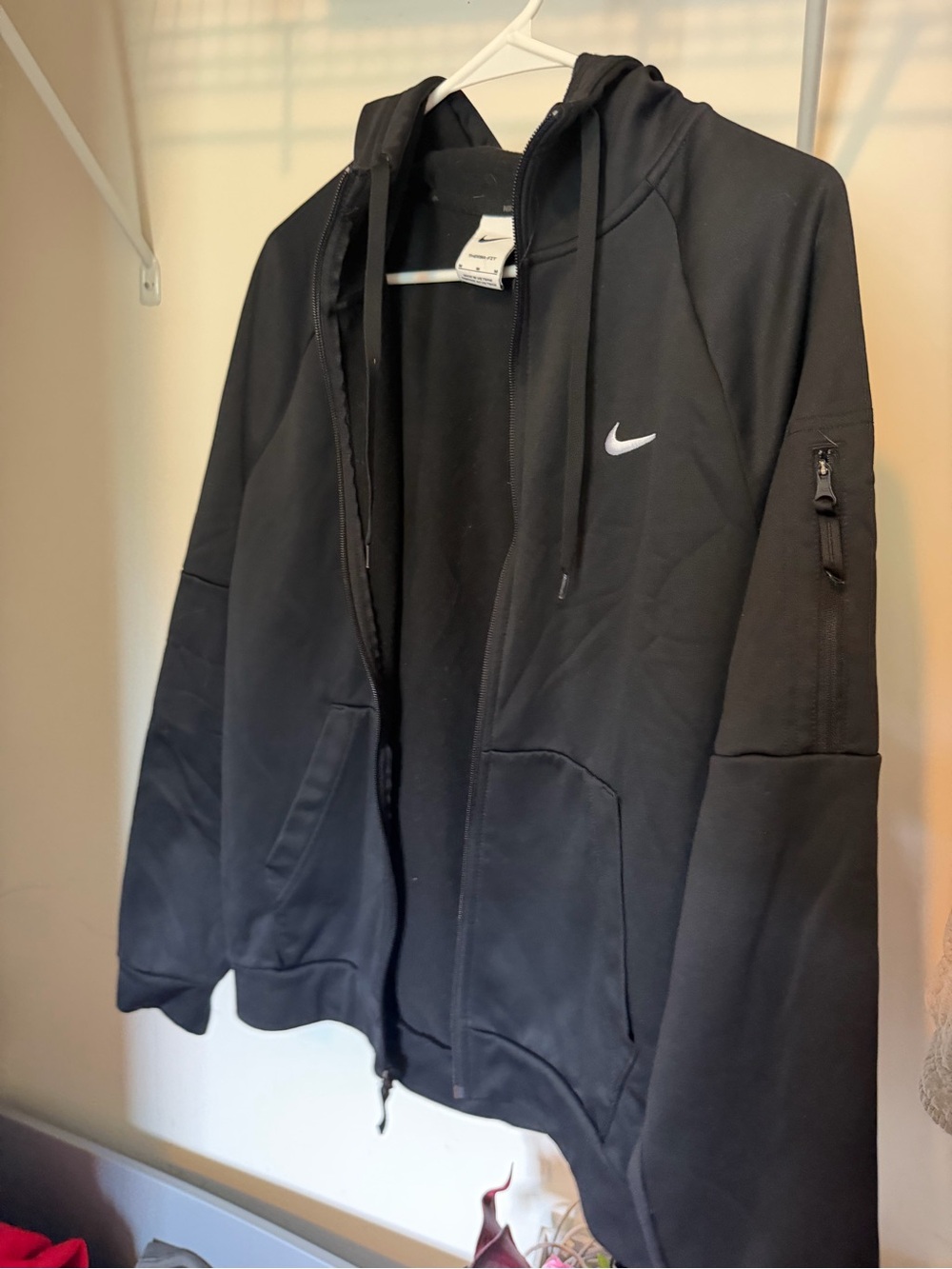 Nike Black Full-Zip Hooded Performance Jacket